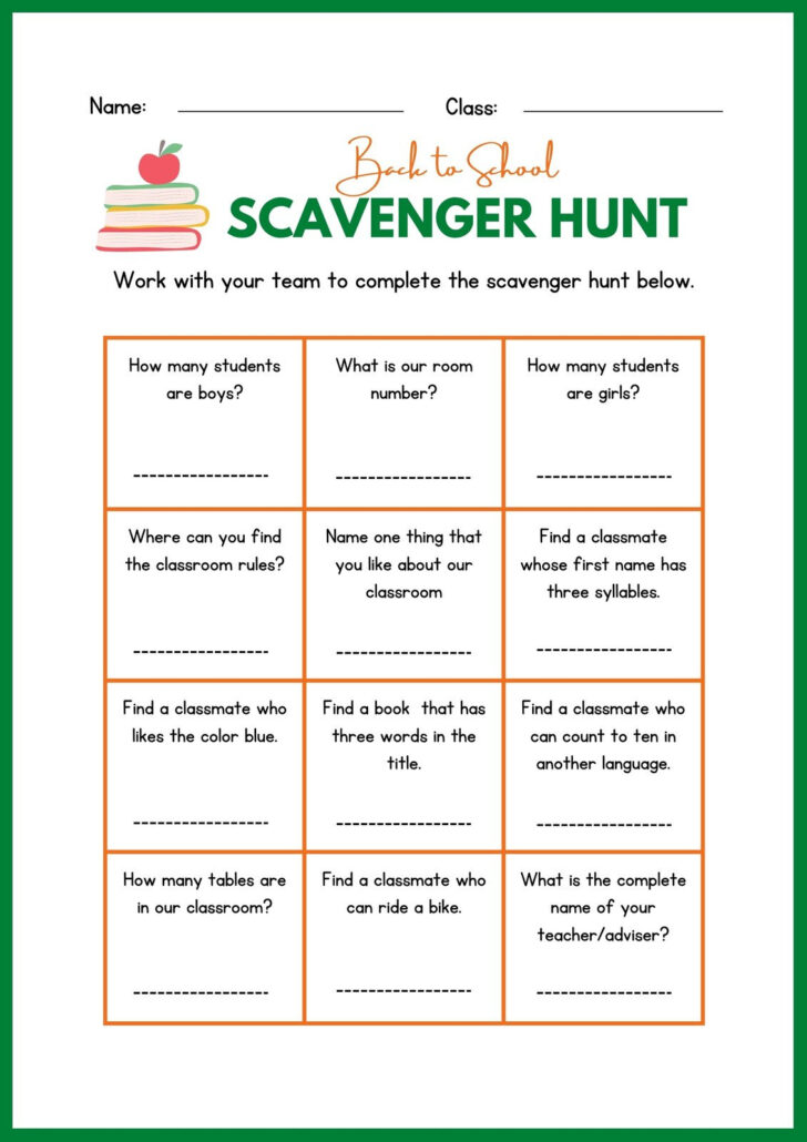 Free Printable Blank Scavenger Hunt Template