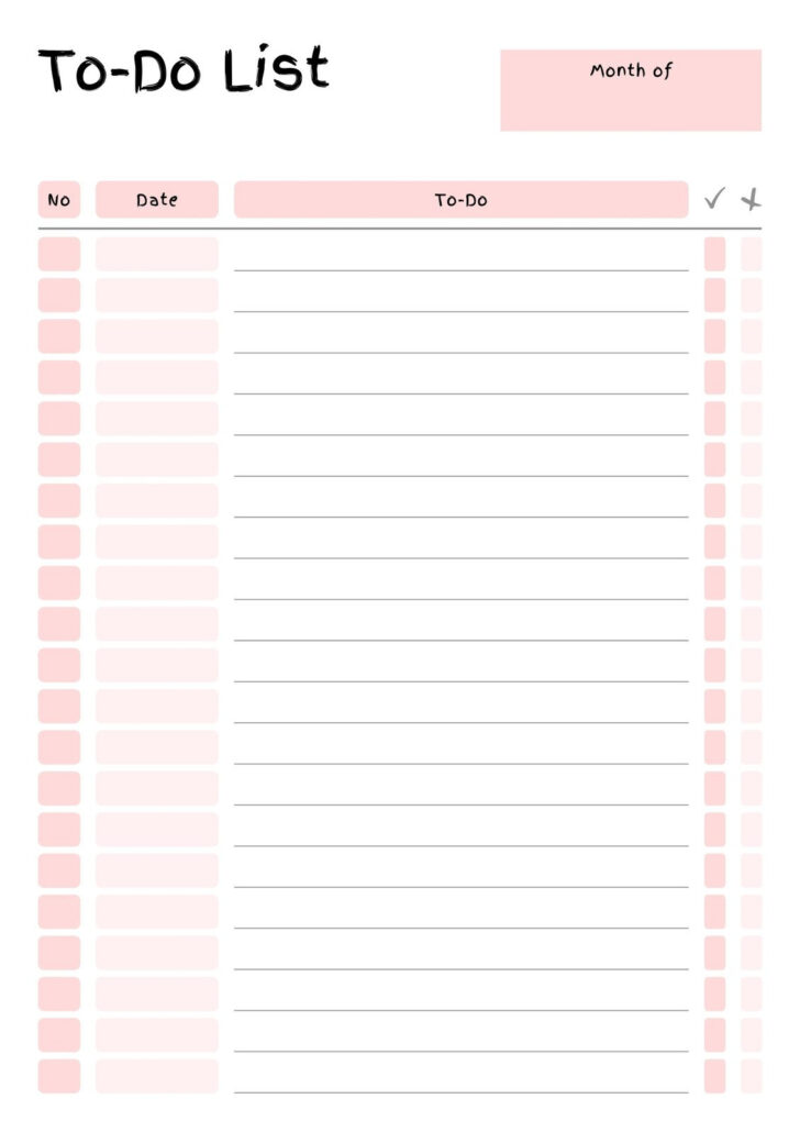 Printable Cute To Do List Template