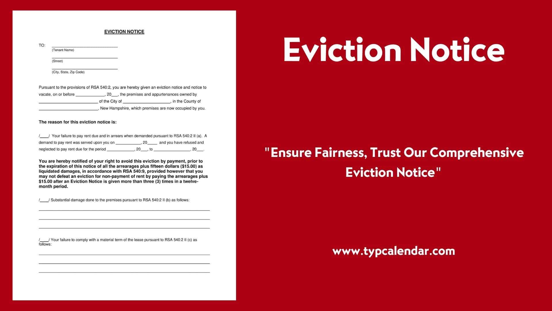 Free And Printable Eviction Notice Templates [Pdf, Word] / 30 Day in Printable Eviction Notice Template