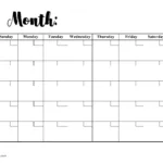 Free Blank Calendar Templates | Word, Excel, Pdf For Any Month For Blank Calendar Template Printable Free