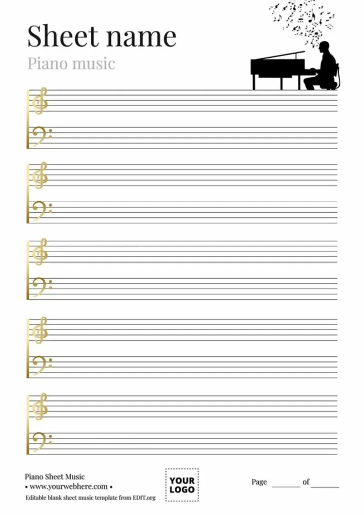 Music Sheet Template Printable