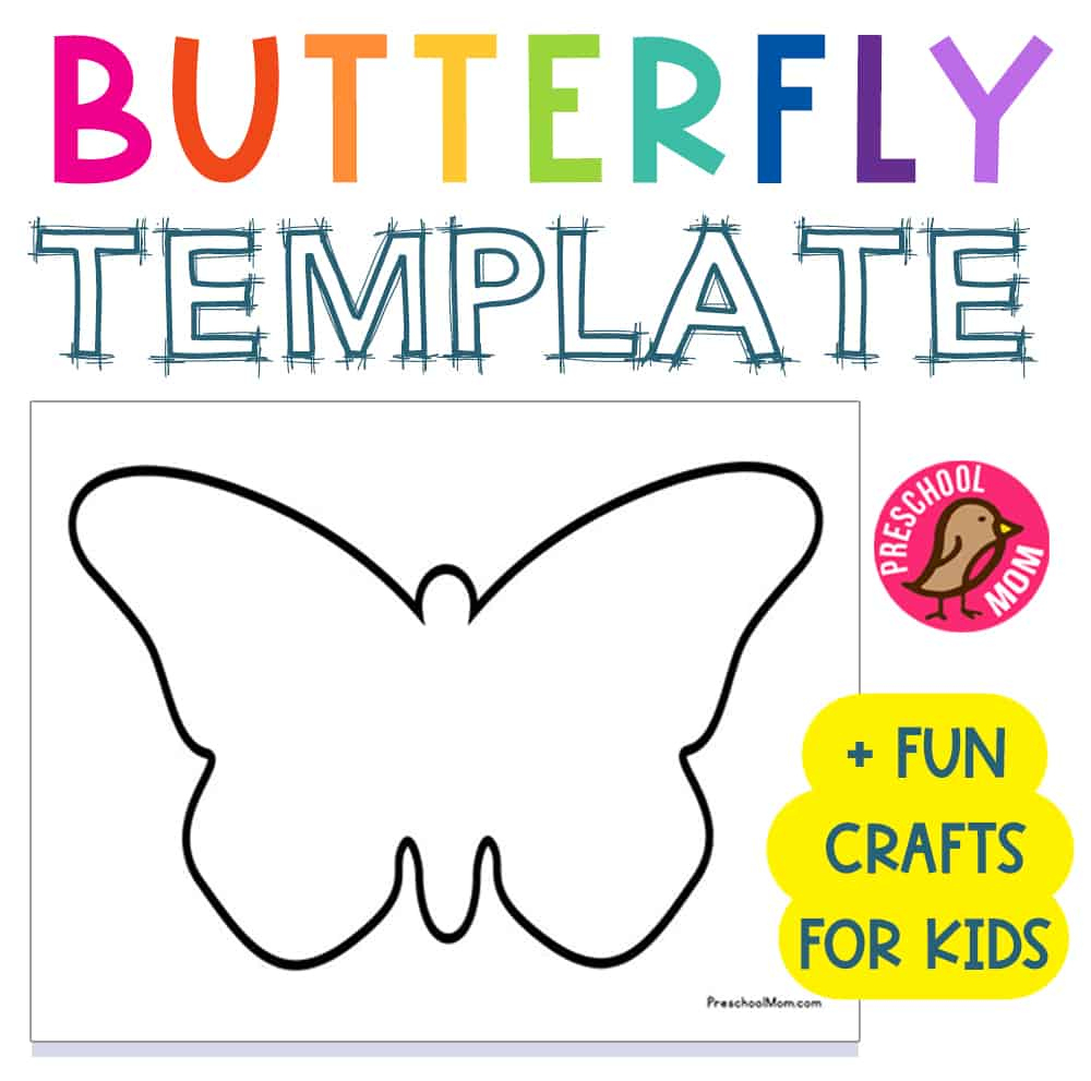 Free Butterfly Template For Preschool - Preschool Mom in Butterfly Template Free Printable