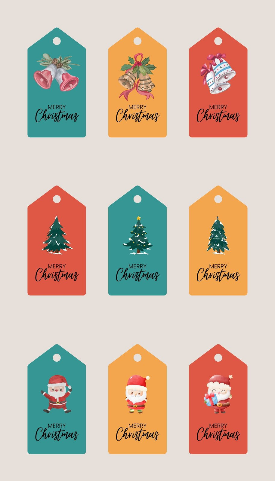 Free Custom Printable Christmas Tag Templates | Canva inside Printable Christmas Gift Tag Templates Free