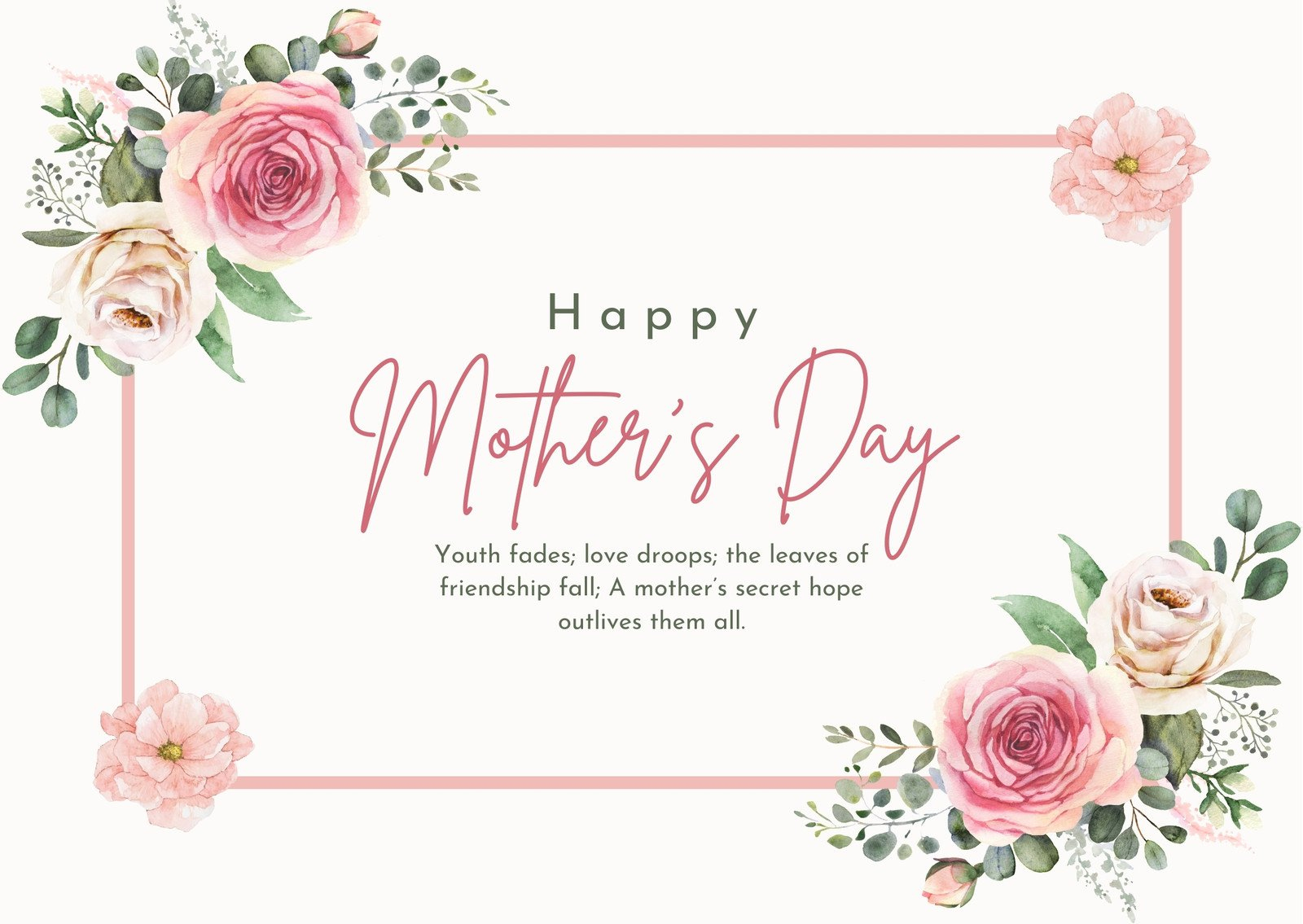 Free Custom Printable Mother&amp;#039;S Day Card Templates | Canva pertaining to Printable Mother&amp;amp;#039;s Day Card Template