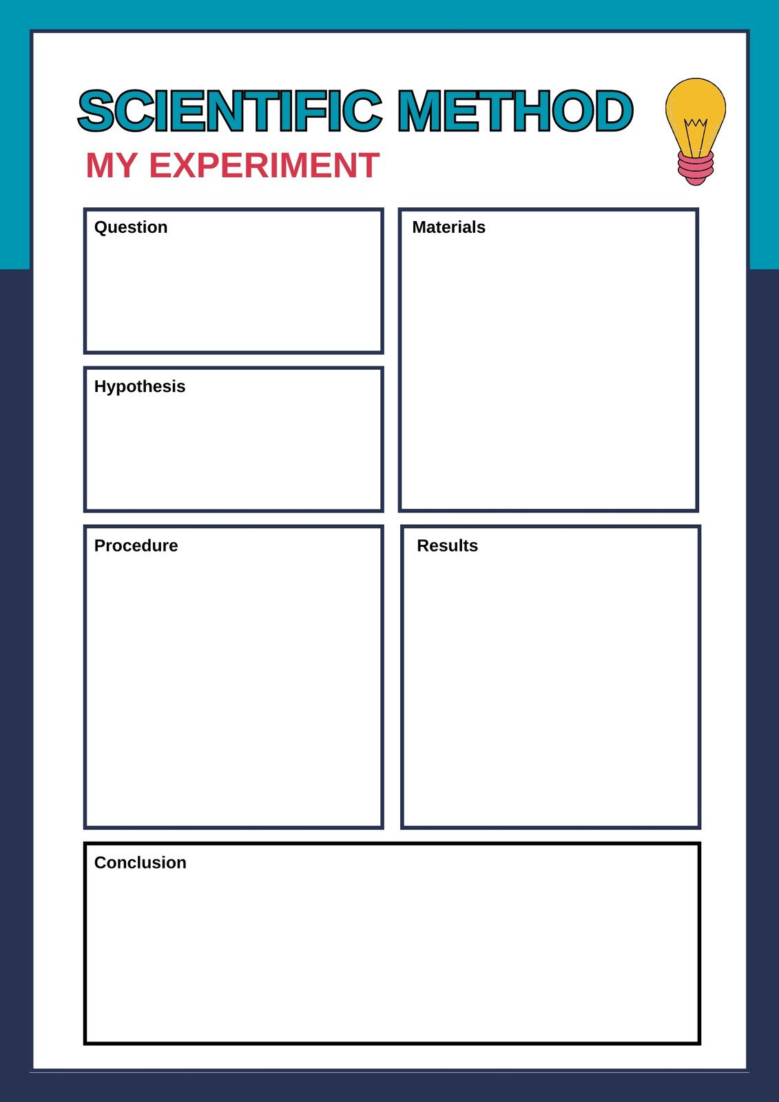 Free Custom Printable Science Worksheet Templates | Canva regarding Free Printable Science Experiment Template