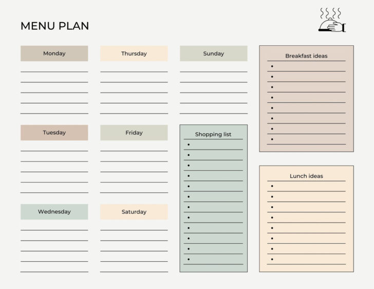 Printable Meal Planning Template