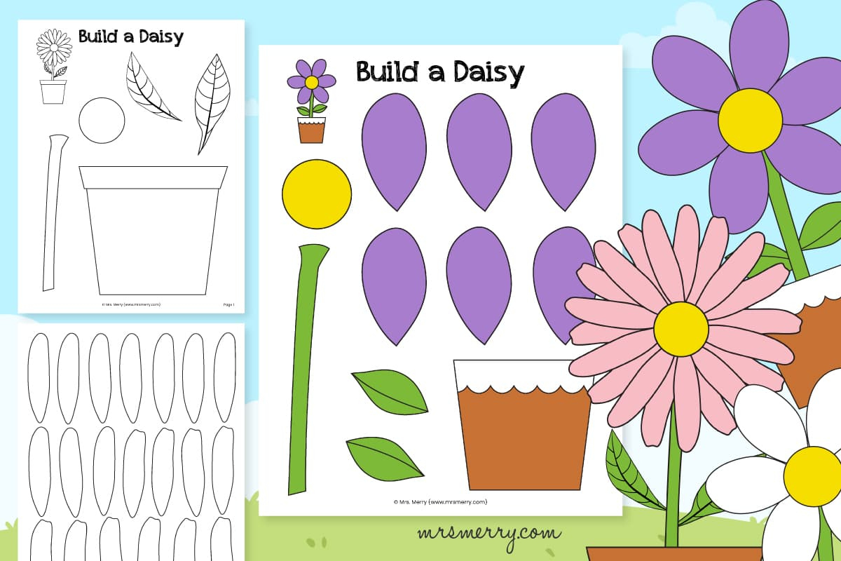 Free Daisy Flower Printable Template | Mrs. Merry within Flower Printables Free Template