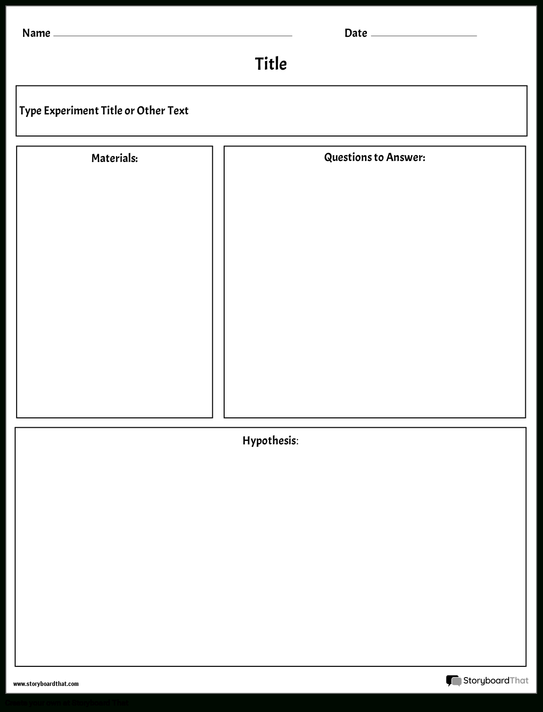 Free Lab Report Maker And Worksheet Templates For Students with Free Printable Science Experiment Template