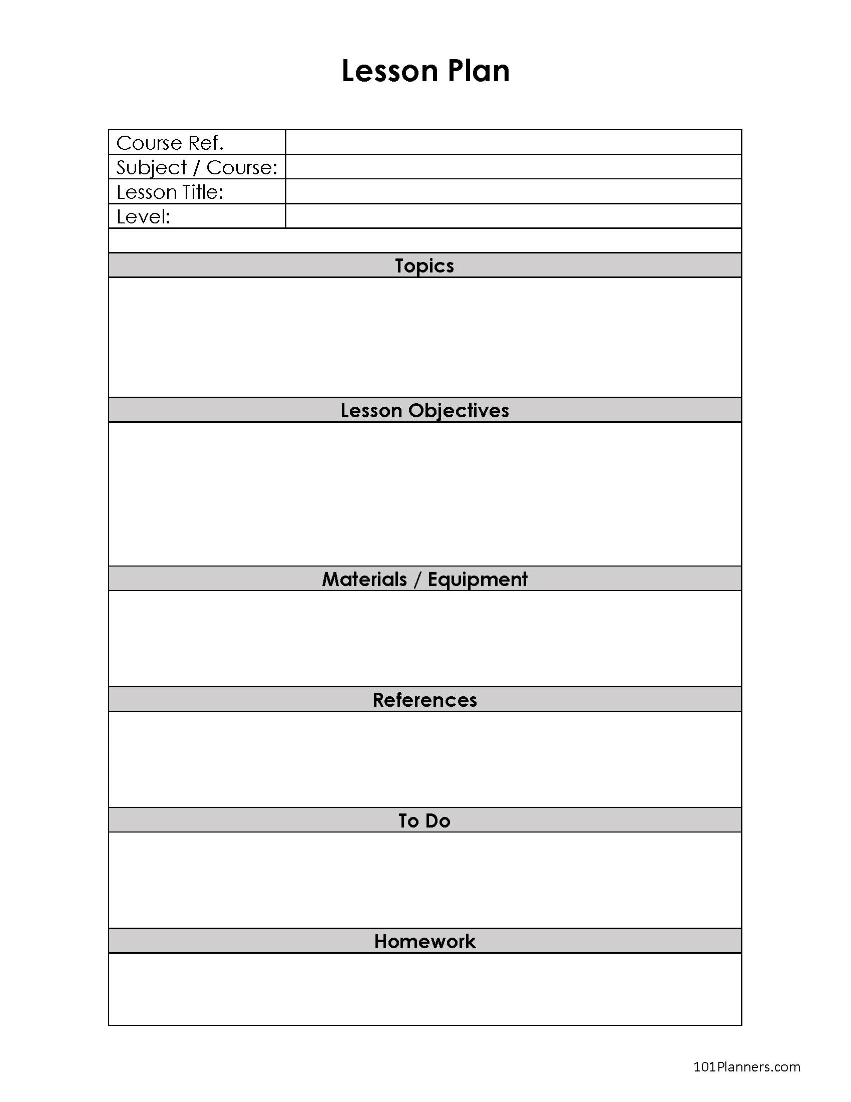 Free Lesson Plan Template | Word, Editable Pdf, Image, Excel in Free Printable Lesson Plan Template