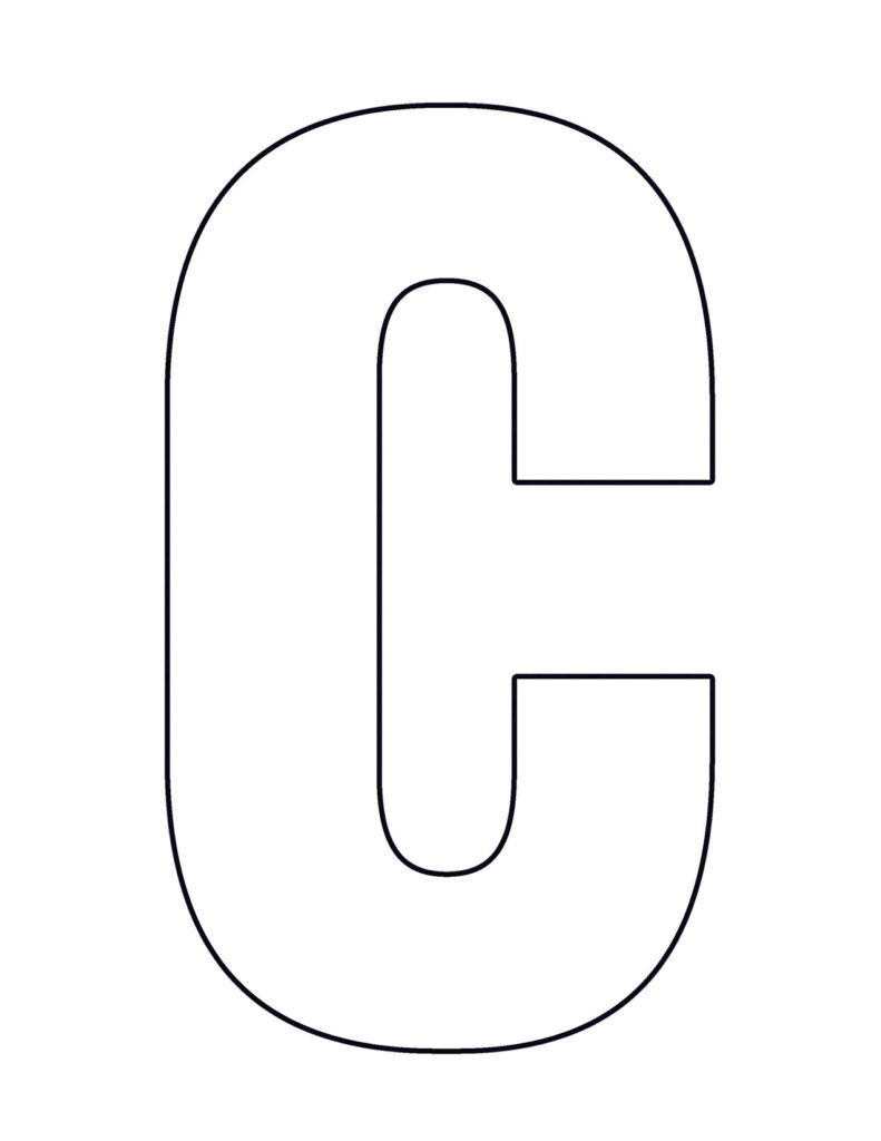 Free Letter C Worksheets For Preschool ⋆ The Hollydog Blog inside Letter C Printable Template