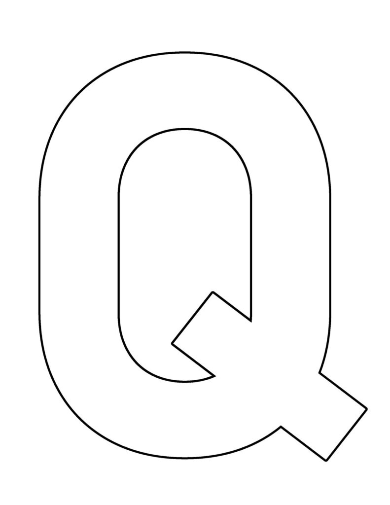 Free Letter Q Worksheets For Preschool ⋆ The Hollydog Blog pertaining to Printable Letter Q Template