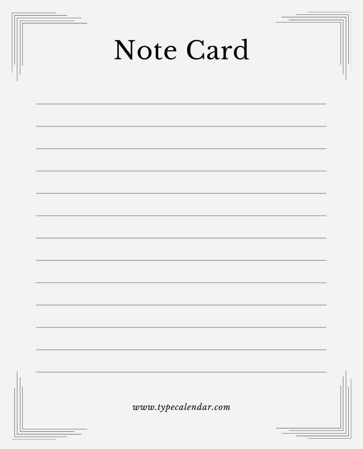 Free Note Card Templates Printable [Word, Pdf] 3X5, 4X6 Inches - Ideas within Printable Note Card Template