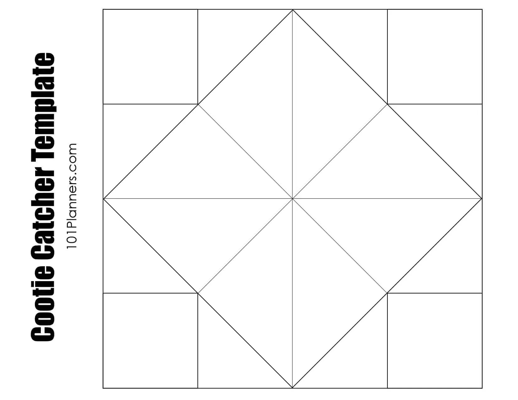 Free Printable And Typeable Cootie Catcher Template for Free Printable Cootie Catcher Template