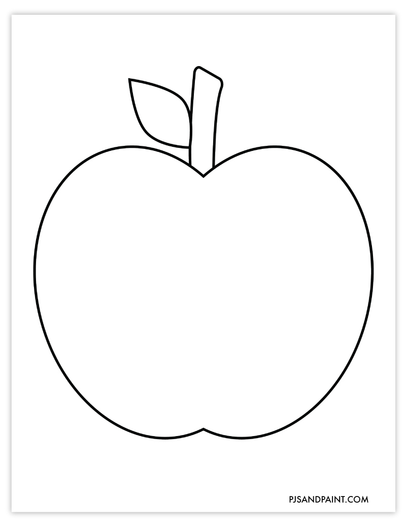 Free Printable Apple Template - Large And Small Sizes - Pjs And Paint pertaining to Free Apple Template Printable