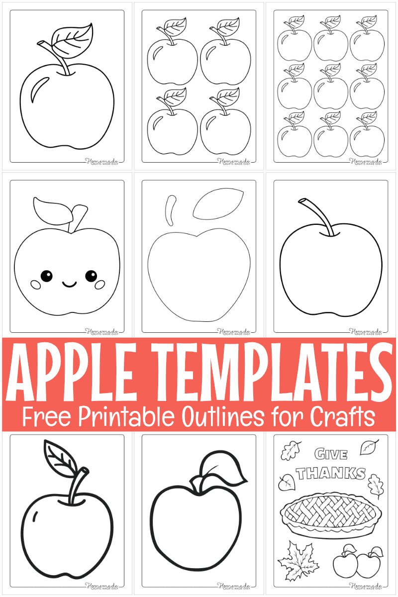 Free Printable Apple Templates For Fall Crafts throughout Free Apple Template Printable