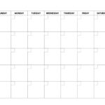 Free Printable Blank Calendar Template   Paper Trail Design Intended For Blank Calendar Template Printable Free