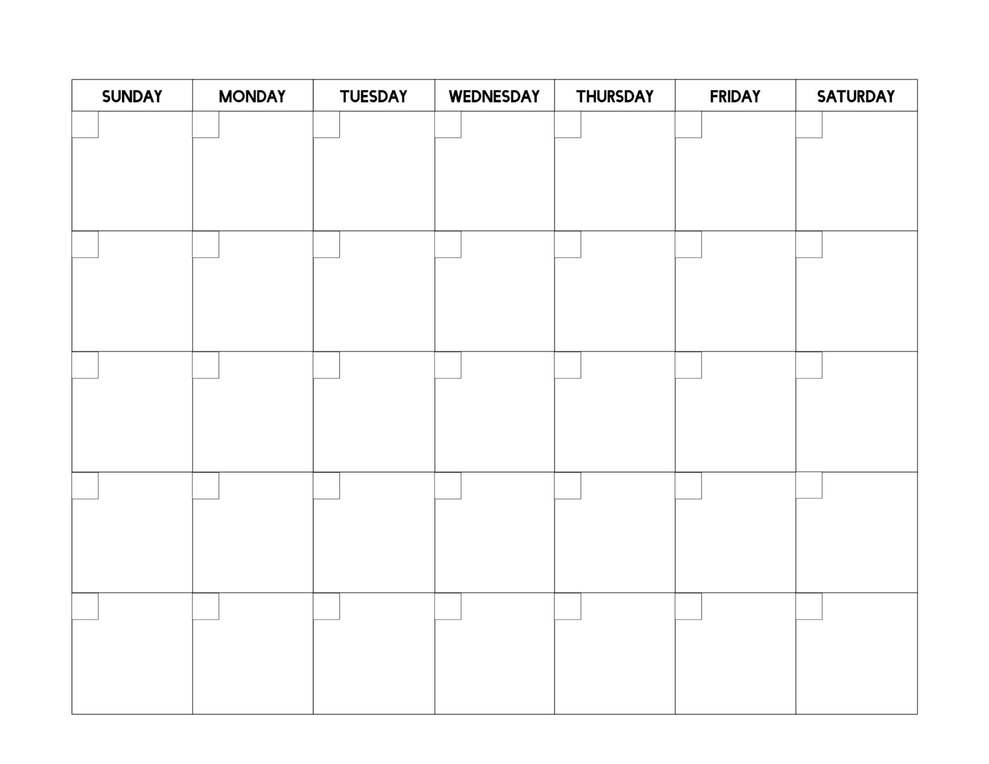 Free Printable Blank Calendar Template - Paper Trail Design intended for Blank Calendar Template Printable Free