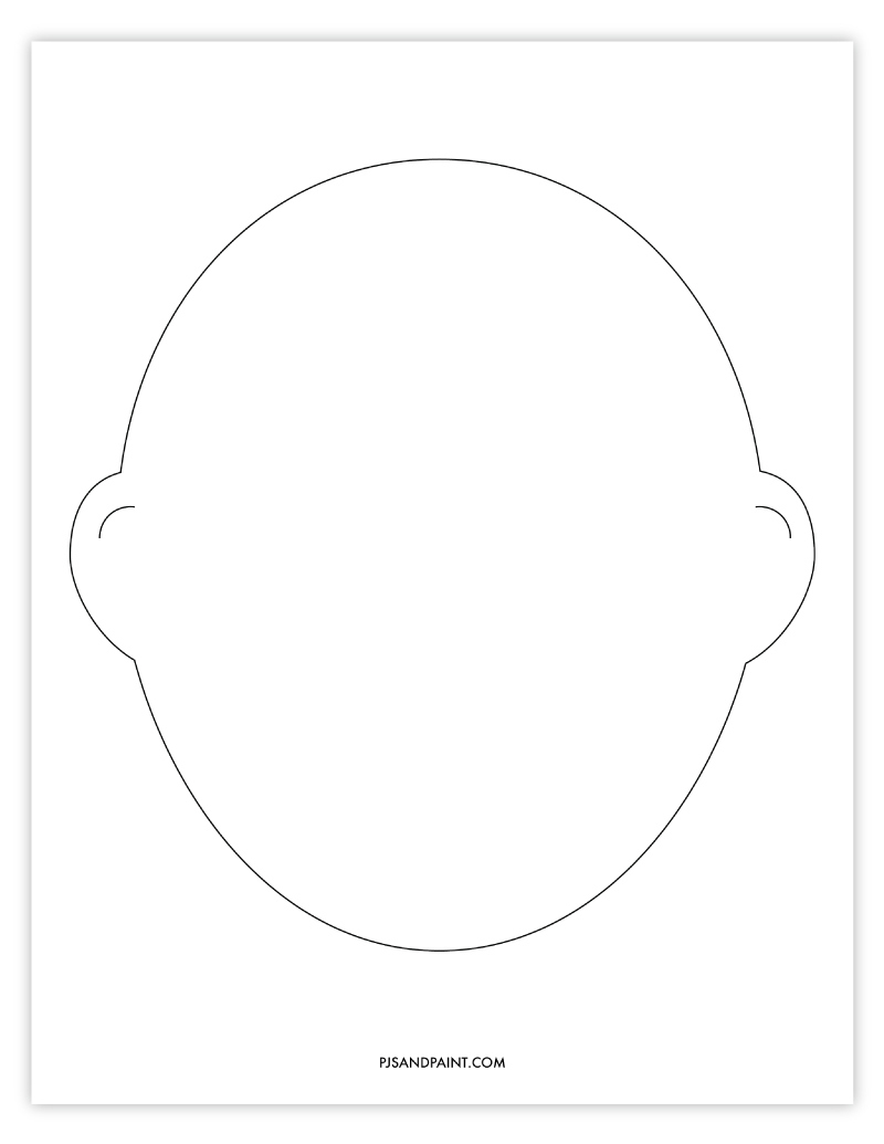 Free Printable Blank Face Template - Pjs And Paint intended for Free Printable Face Template