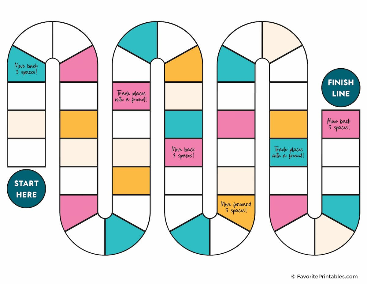 Free Printable Board Game Template - Favorite Printables intended for Printable Game Board Template