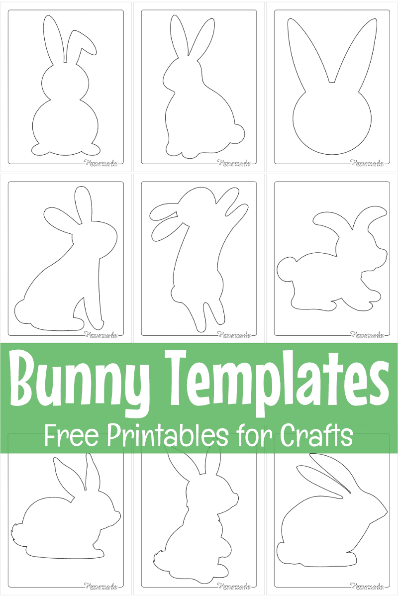 Free Printable Bunny Templates For Spring &amp;amp; Easter Crafts intended for Easter Bunny Printable Bunny Template