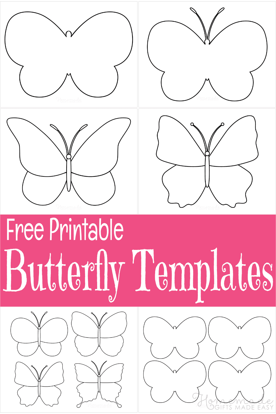 Free Printable Butterfly Templates &amp;amp; Outlines for Butterfly Printable Template Free