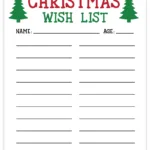 Free Printable Christmas List | Wish List For Kids   Pjs And Paint In Christmas List Printable Template