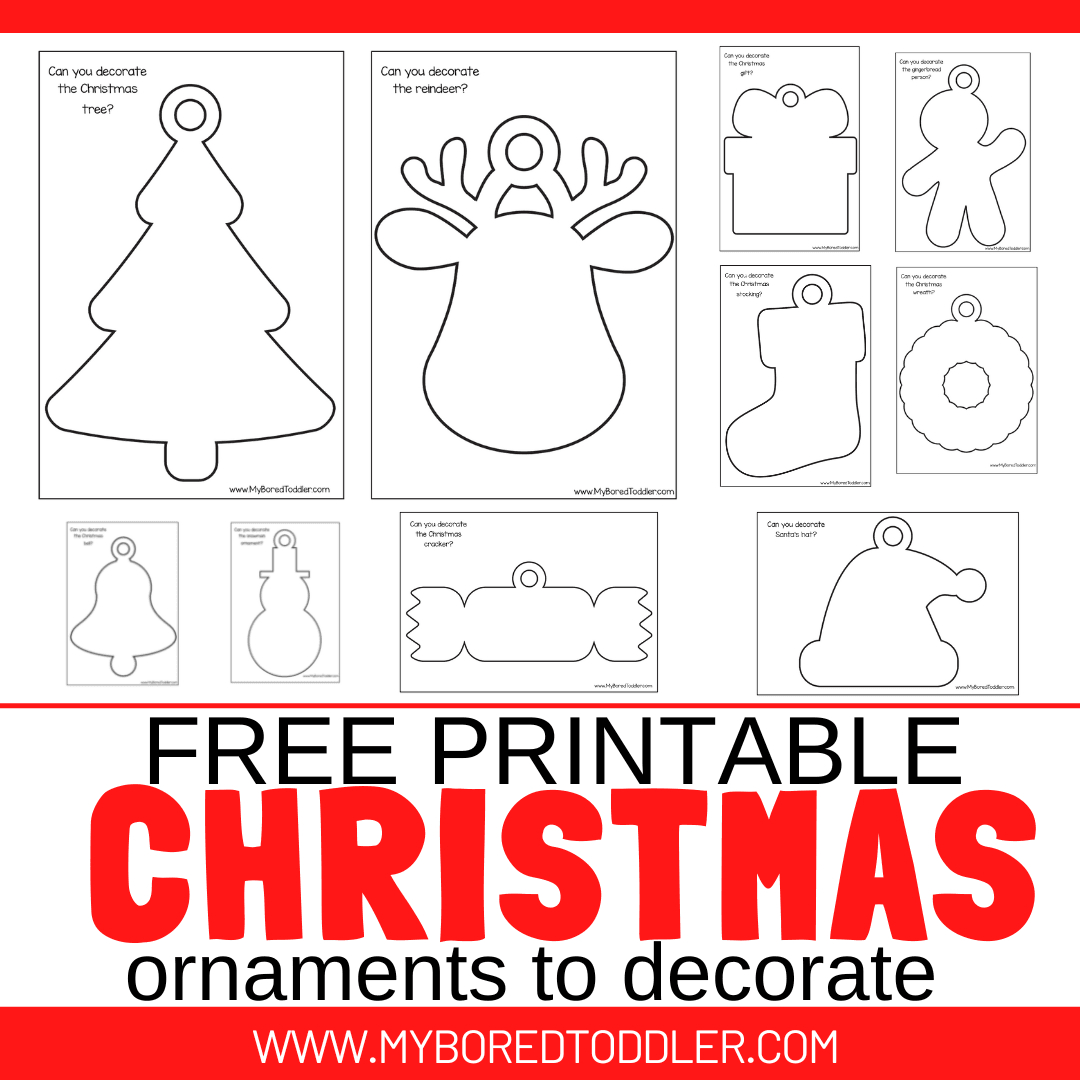 Free Printable Christmas Ornaments To Decorate - My Bored Toddler with Free Printable Printable Christmas Templates