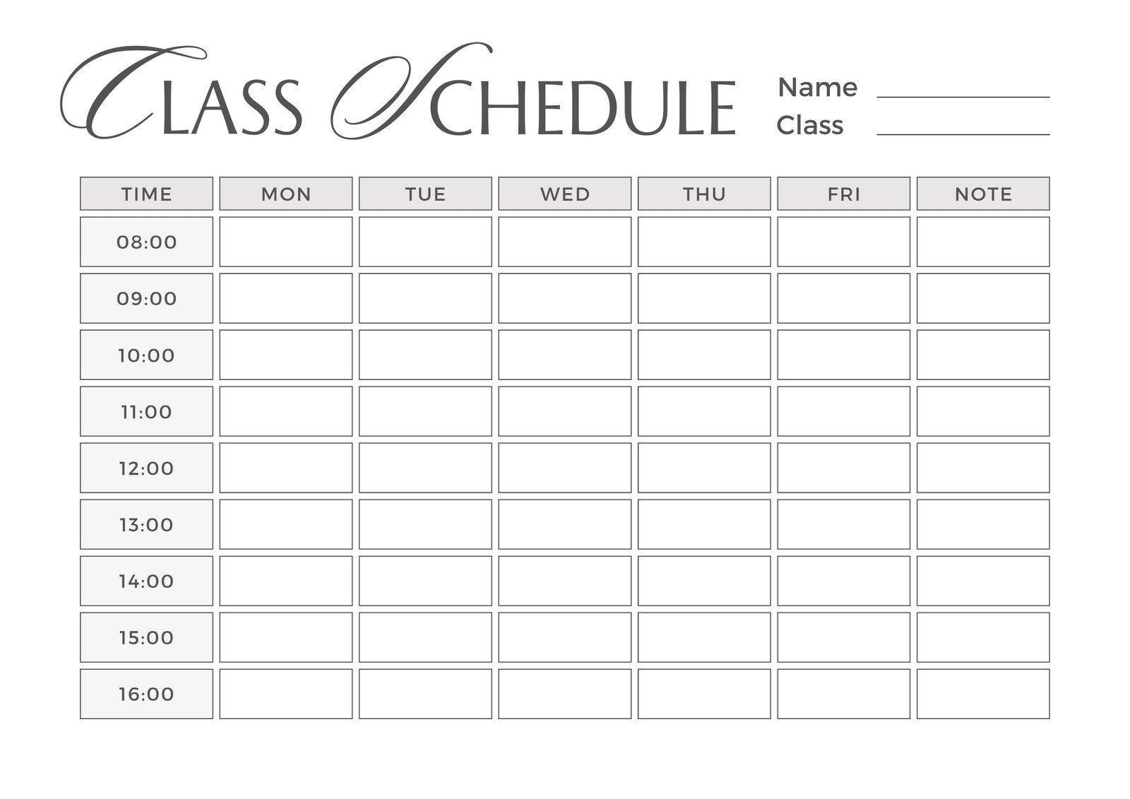 Free Printable Class Schedule Templates To Customize | Canva regarding Printable Class Schedule Template