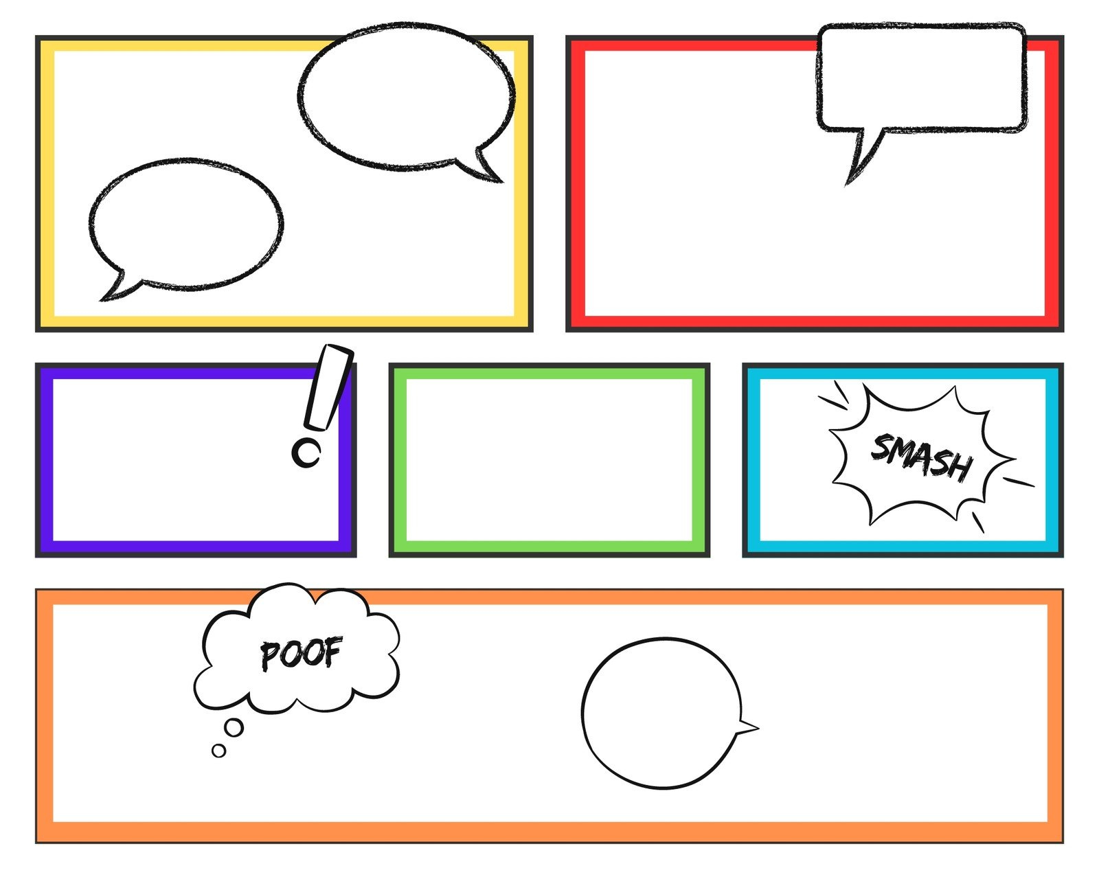 Free Printable Comic Strip Templates You Can Customize | Canva regarding Comic Strip Template Printable