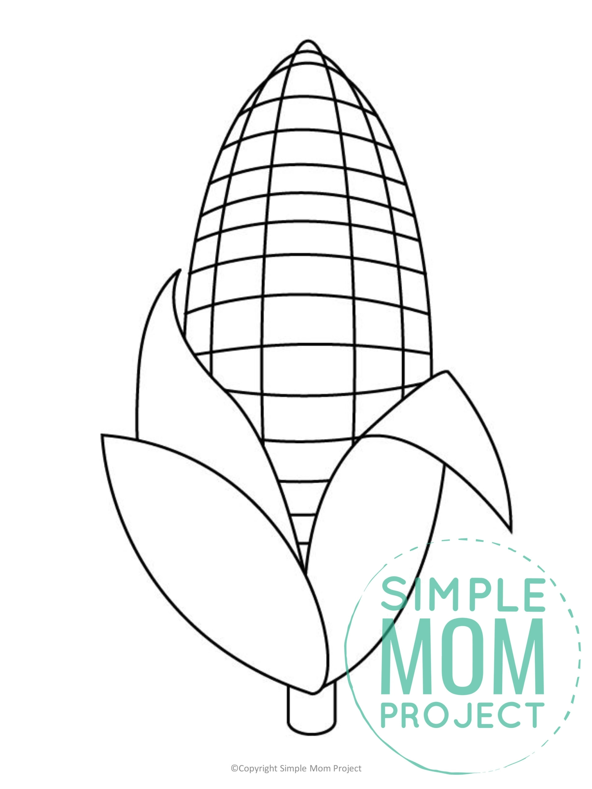 Free Printable Corn Template – Simple Mom Project for Corn Template Printable Free