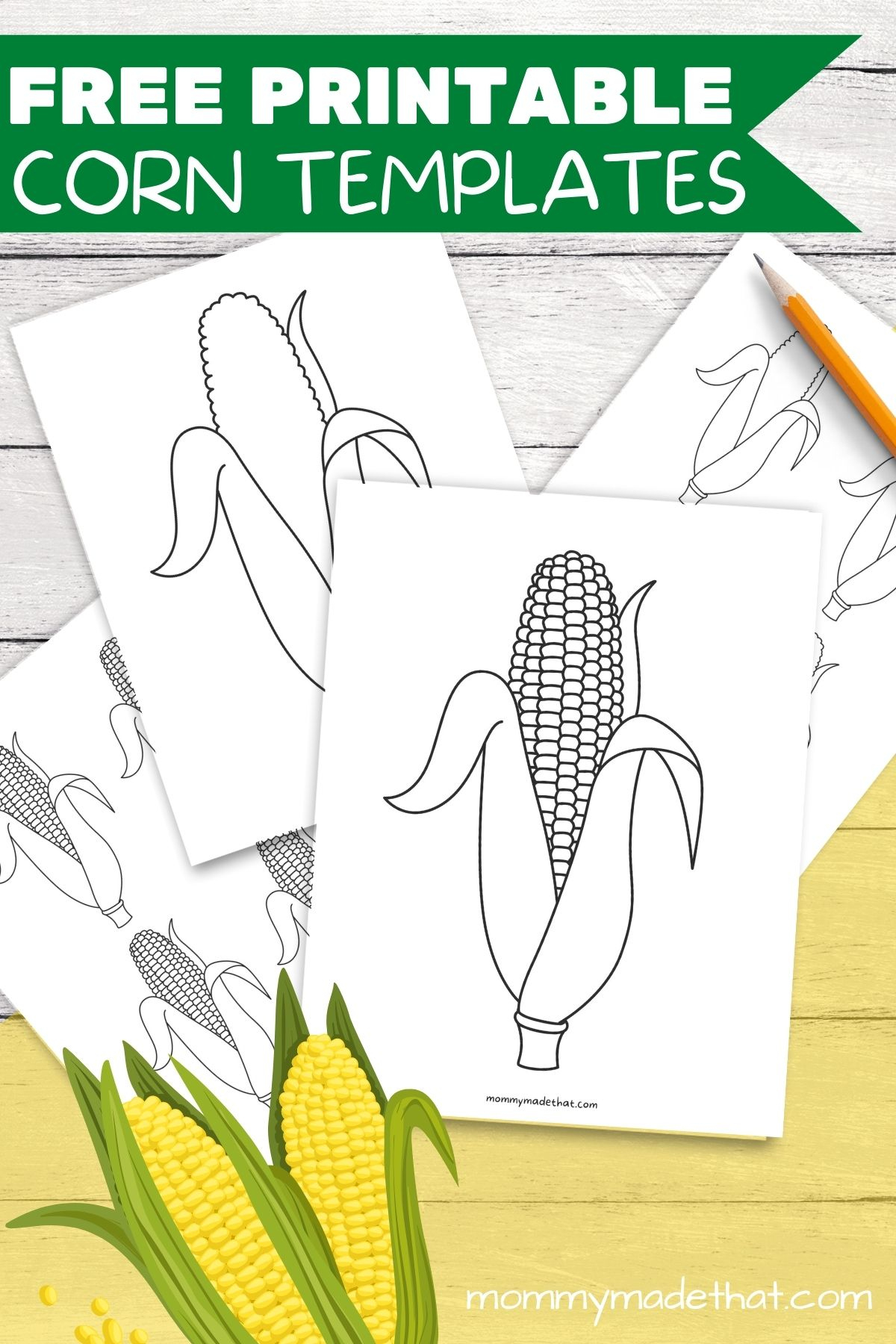 Free Printable Corn Templates &amp;amp; Outlines For Fall Crafts throughout Corn Template Printable Free