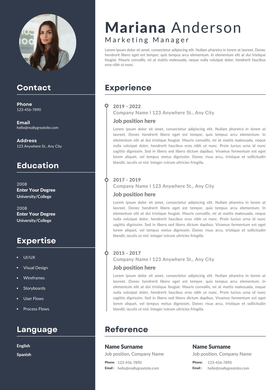 Free, Printable, Customizable Creative Resume Templates | Canva inside Free Printable Sample Resume Templates