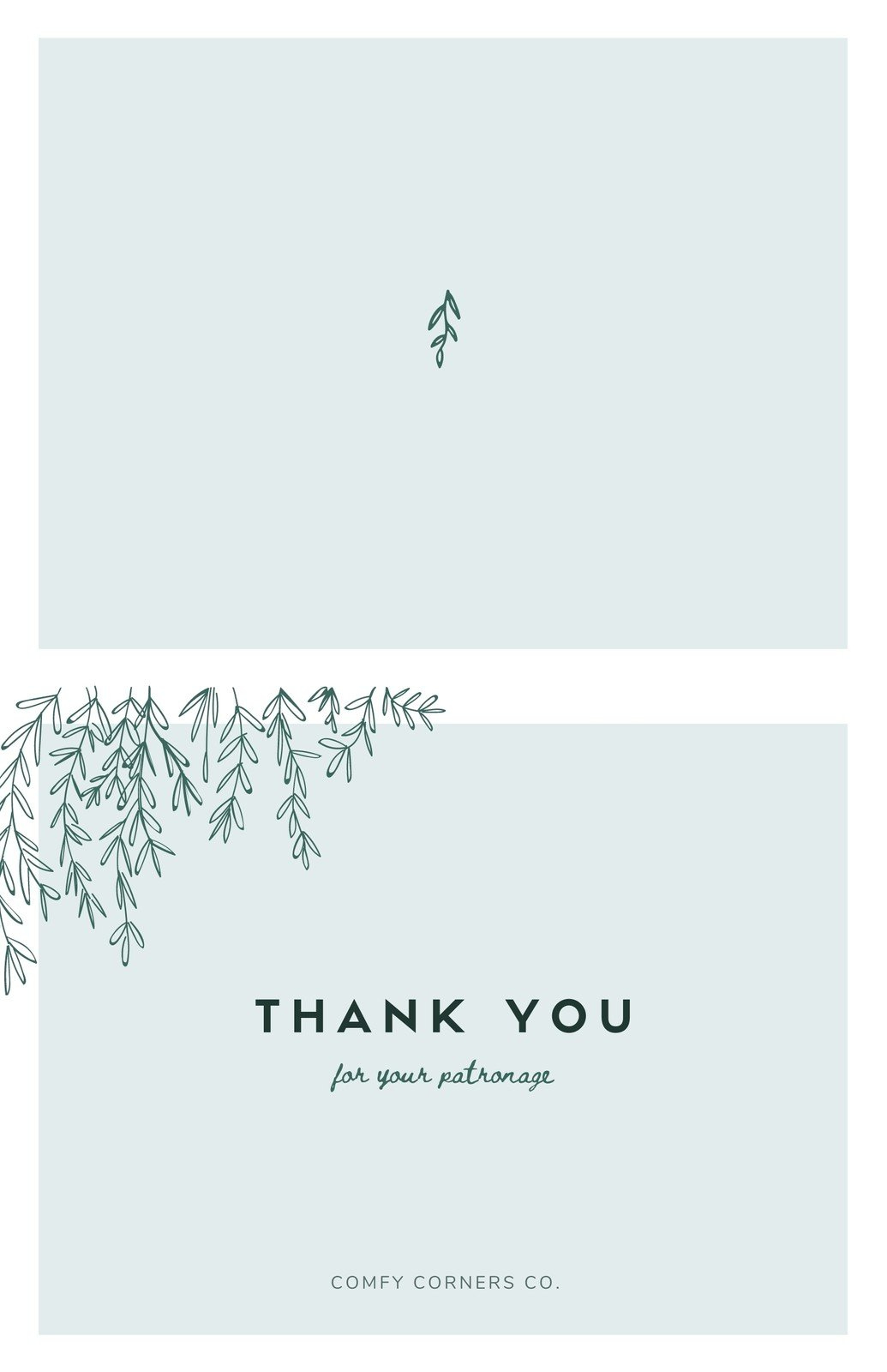 Free Printable, Customizable Folded Note Card Templates | Canva in Foldable Printable Thank You Card Template