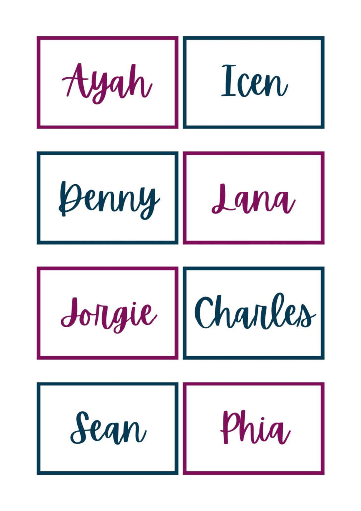 Editable Printable Name Tag Template