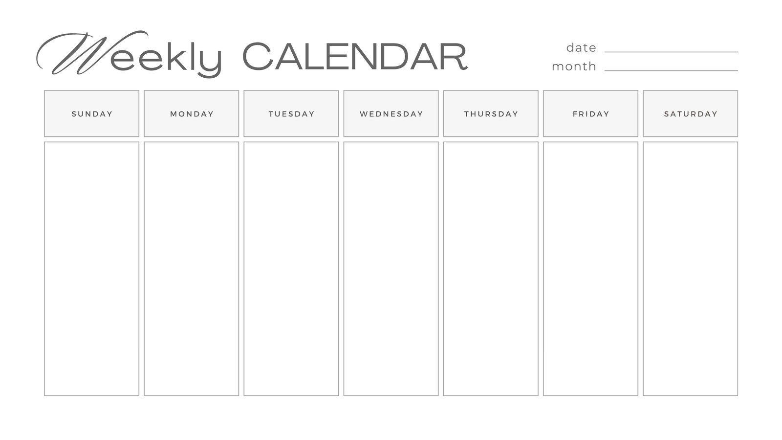 Free, Printable, Customizable Weekly Calendar Templates | Canva regarding Weekly Schedule Template Printable