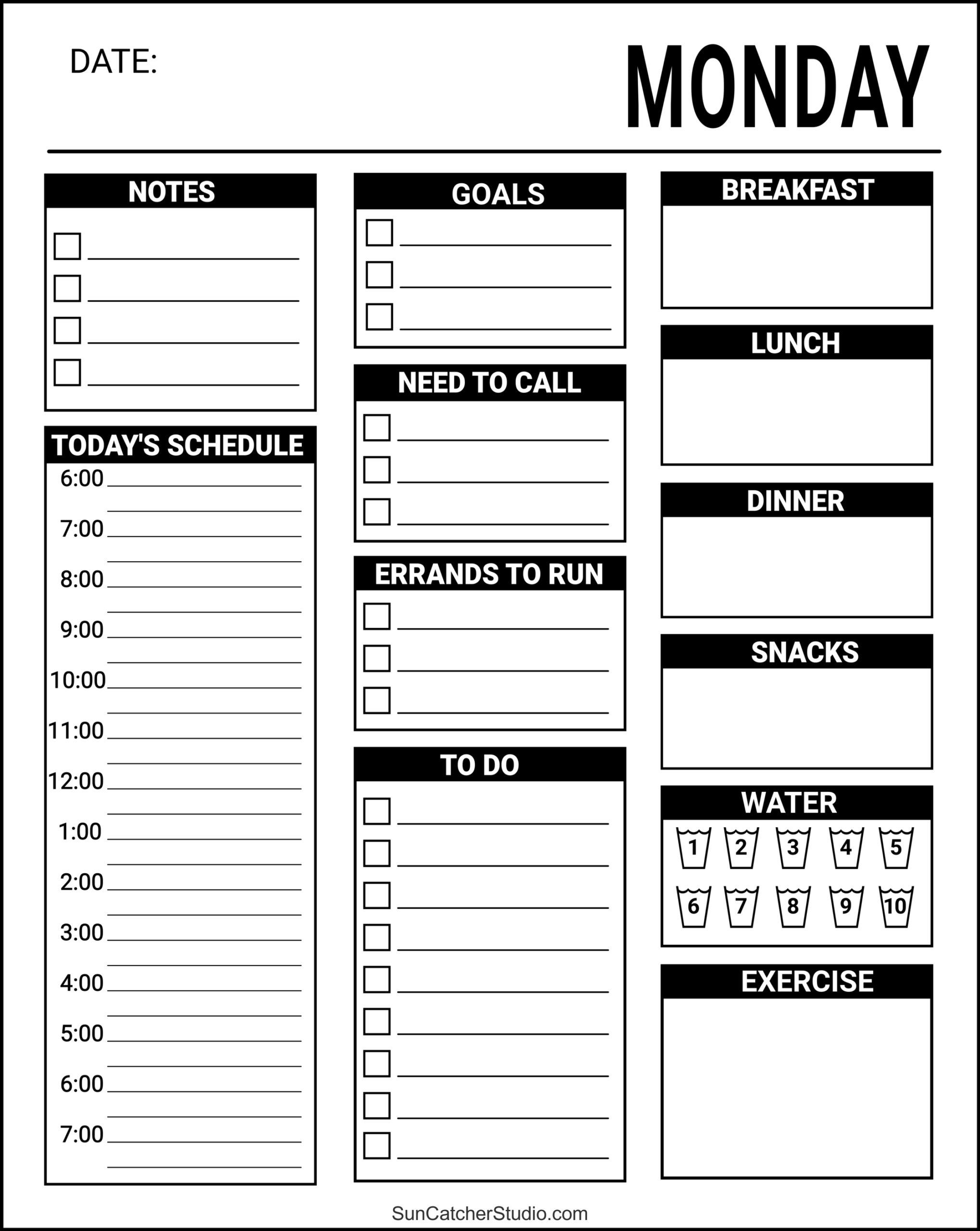 Free Printable Daily Planner Templates Pdf Format – Diy Projects regarding Printable Daily Planner Template