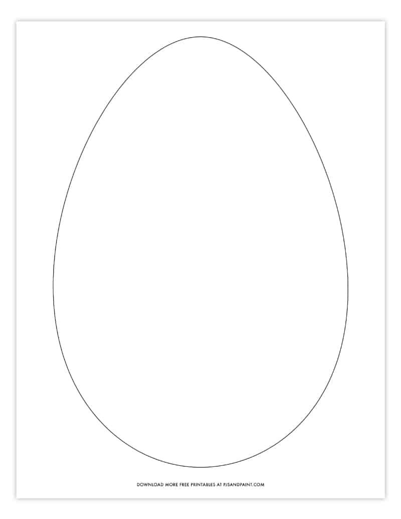 Free Printable Easter Egg Coloring Pages - Easter Egg Template for Blank Printable Easter Egg Template