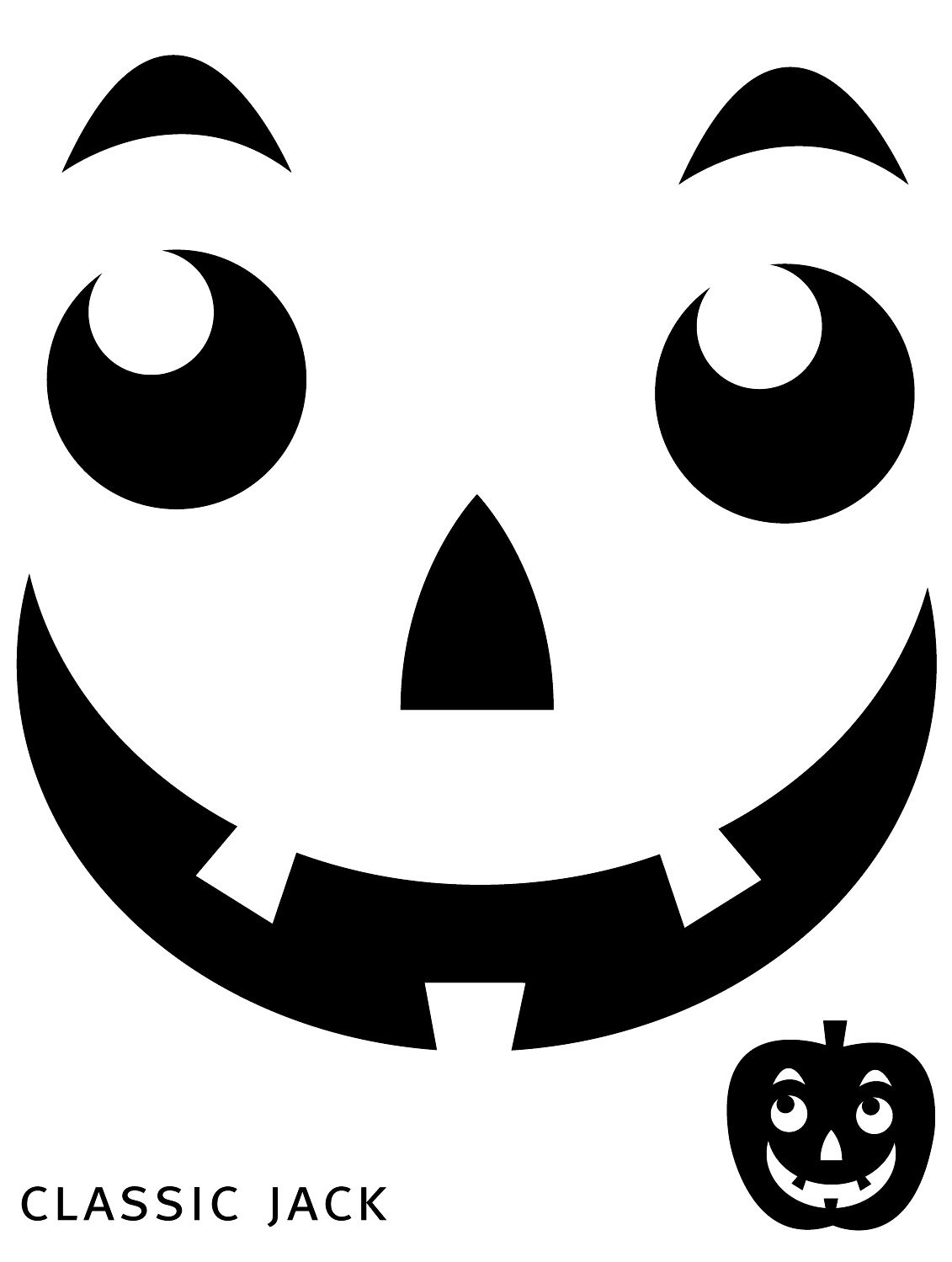 Free Printable Easy Funny Jack O Lantern Face Stencils Patterns pertaining to Pumpkin Face Printable Template