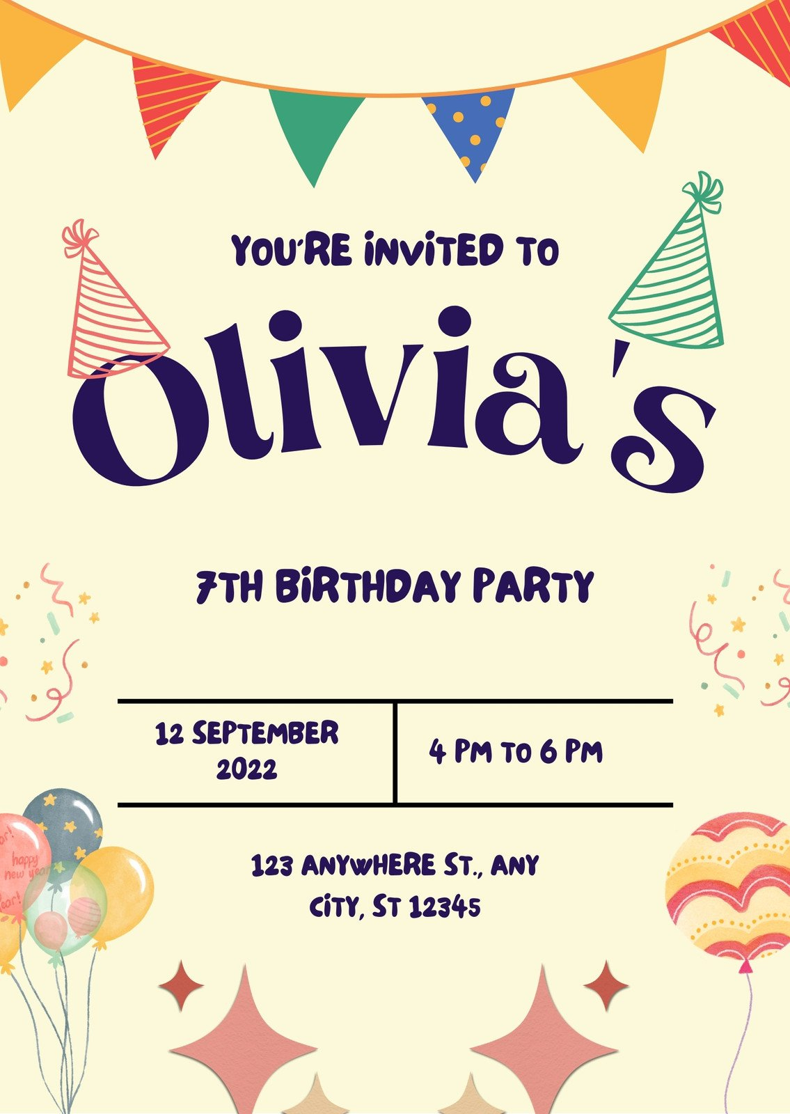 Free, Printable, Editable Kids Party Invitation Templates | Canva in Free Printable Party Invitation Templates