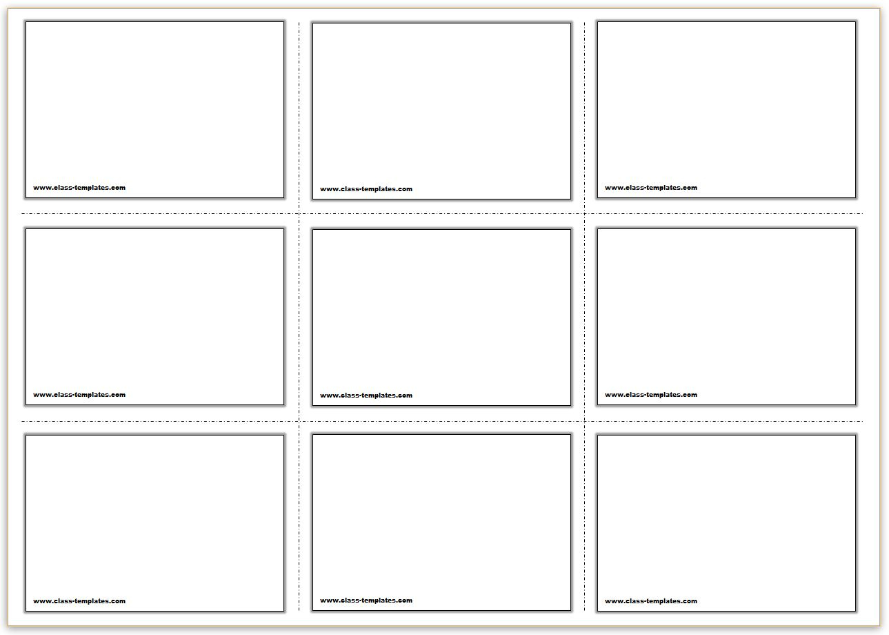 Free Printable Flash Cards Template inside Free Printable Card Templates