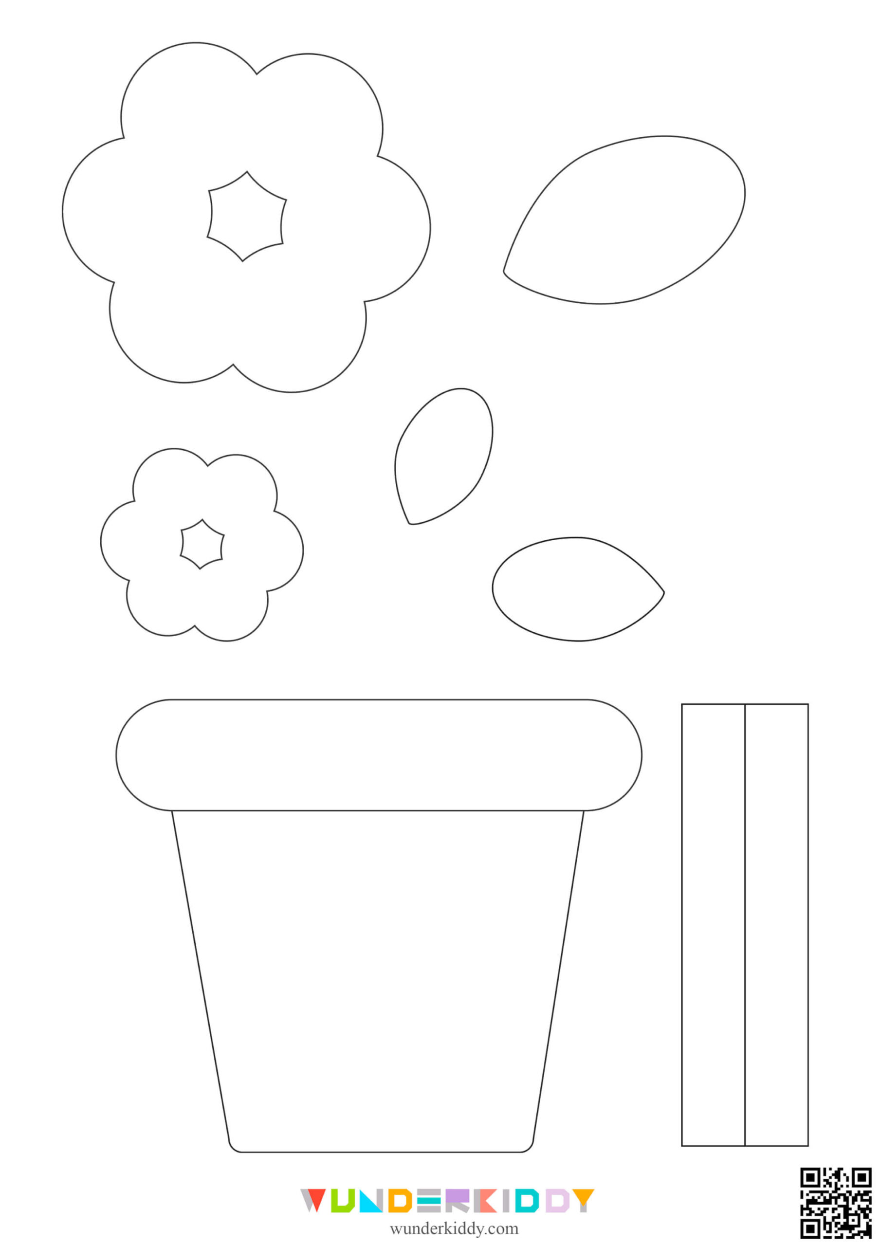 Free Printable Flower Pot Paper Craft Template For Children regarding Printable Flower Pot Template