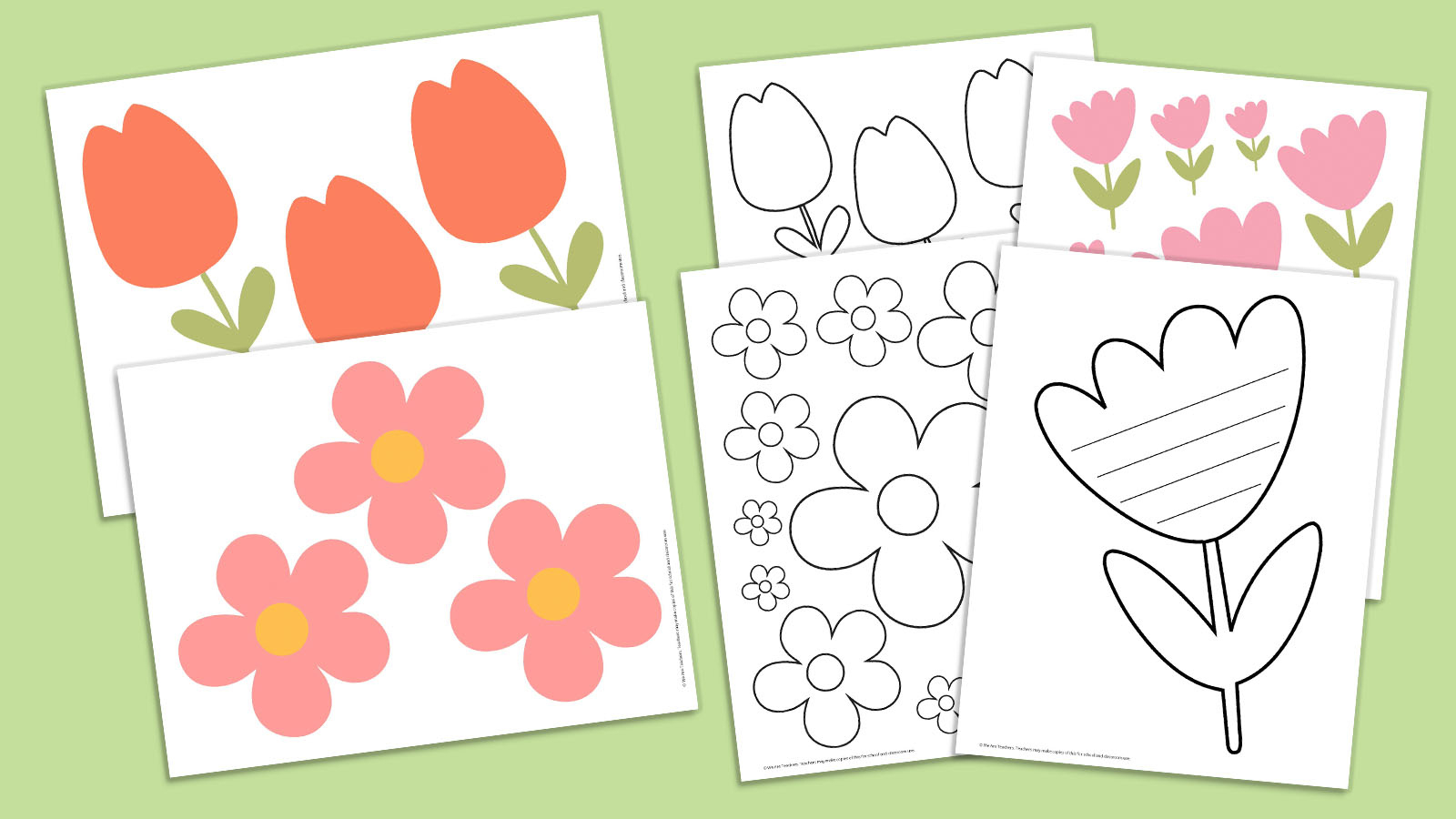 Free Printable Flower Template in Free Flower Printable Template