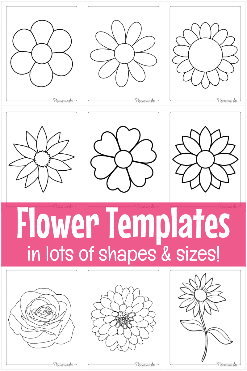 Free Printable Flower Templates For Crafts regarding Free Flower Template Printable