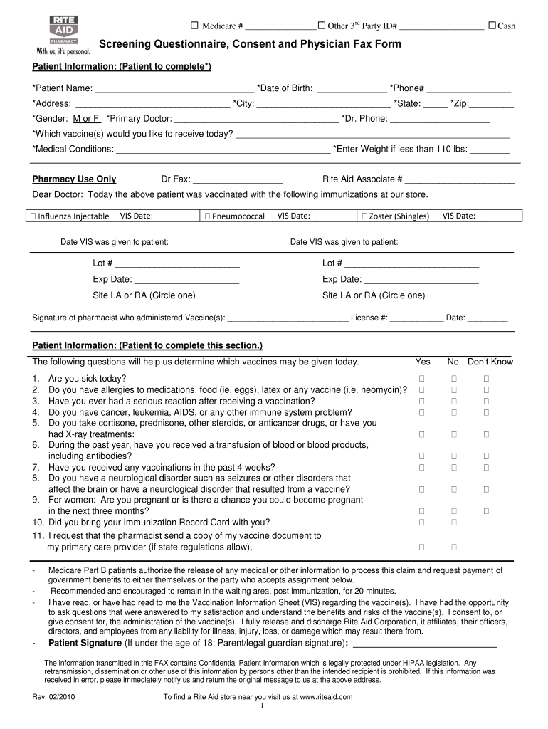 Free Printable Flu Vaccine Consent Form: Fill Out &amp;amp; Sign Online for Printable Flu Vaccine Consent Form Template