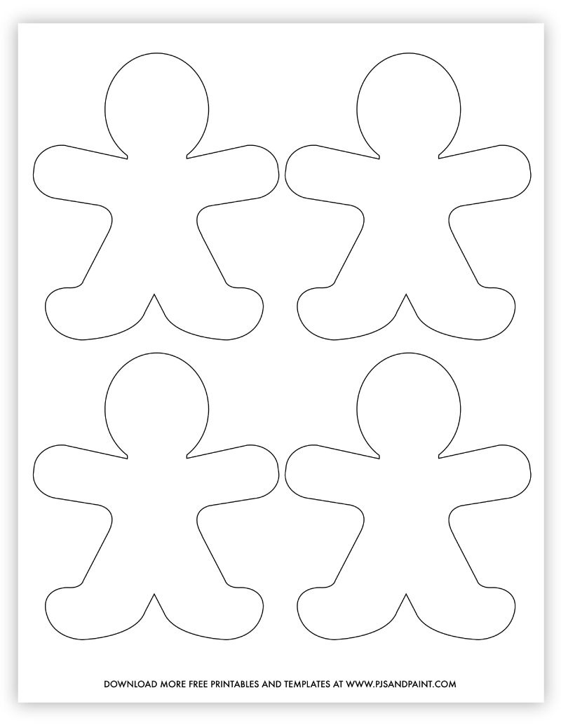 Free Printable Gingerbread Man Template for Gingerbread Man Template Free Printable