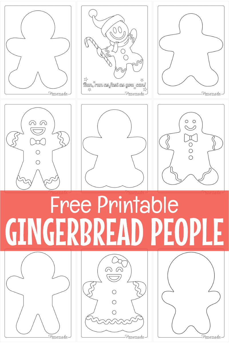 Free Printable Gingerbread Man Templates &amp;amp; Coloring Pages for Printable Gingerbread Man Template