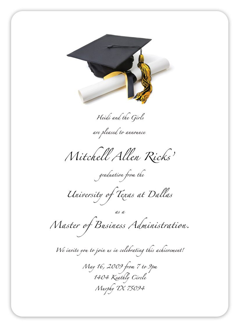 Free Printable Graduation Invitation Templates 2013 - Invitation inside Graduation Announcements Free Printable Templates