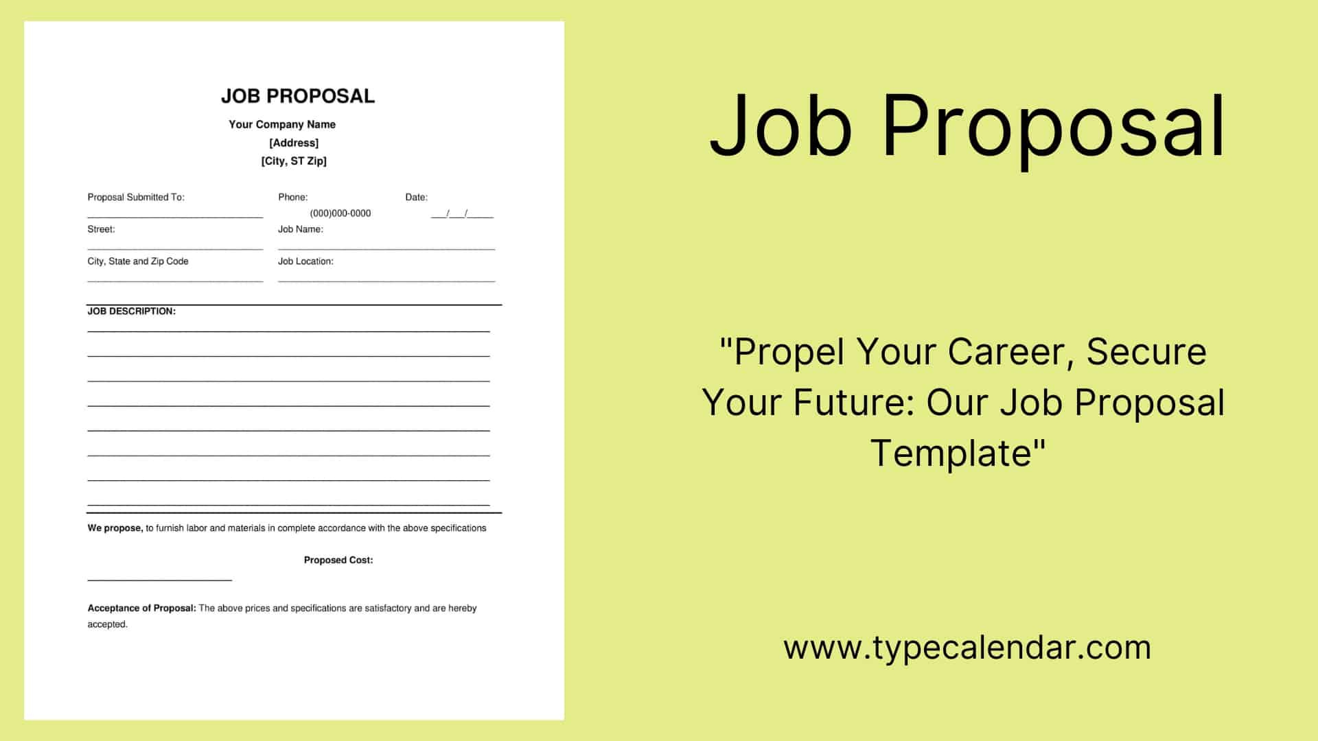 Free Printable Job Proposal Templates [Word, Pdf] Construction with regard to Printable Job Proposal Template