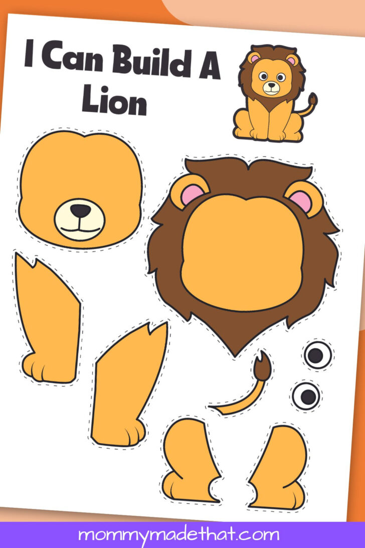 Lion Face Template Printable