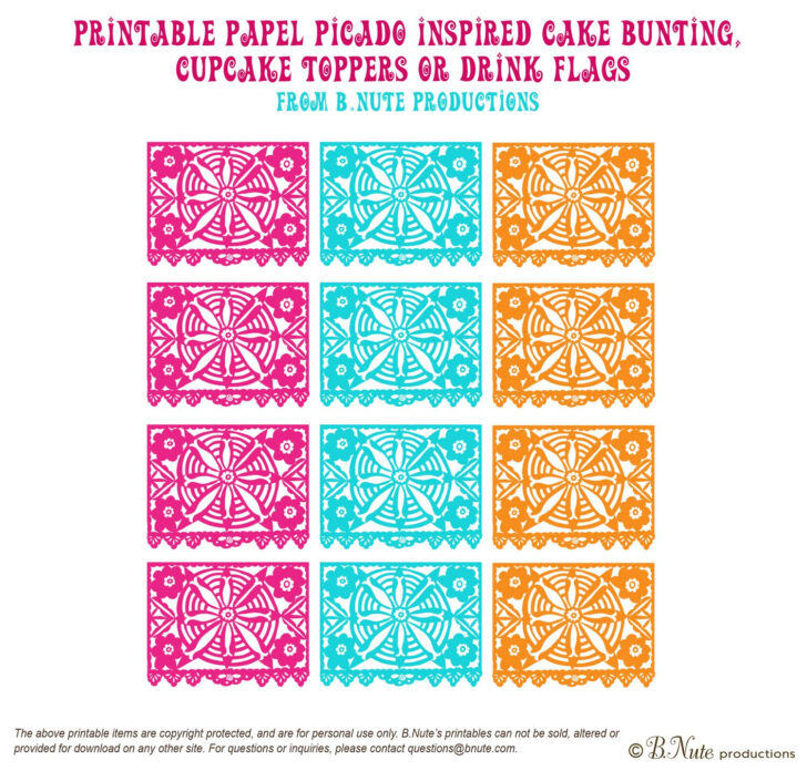 Printable Easy Printable Papel Picado Template